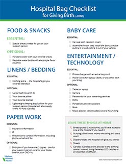 Hospital Bag Checklist, What to Pack for Baby